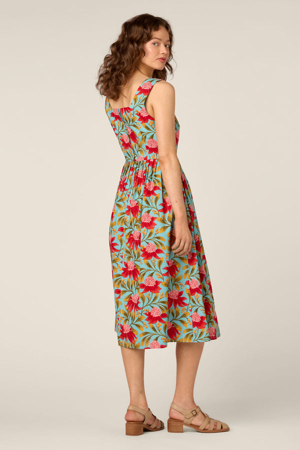 Princess Highway - Waratah Midi Sun Dress - teal