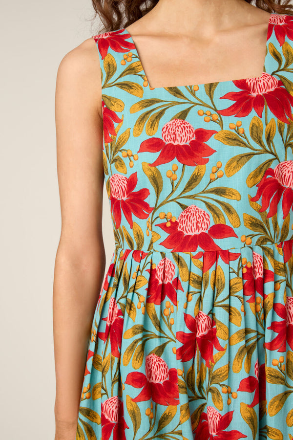 Princess Highway - Waratah Midi Sun Dress - teal