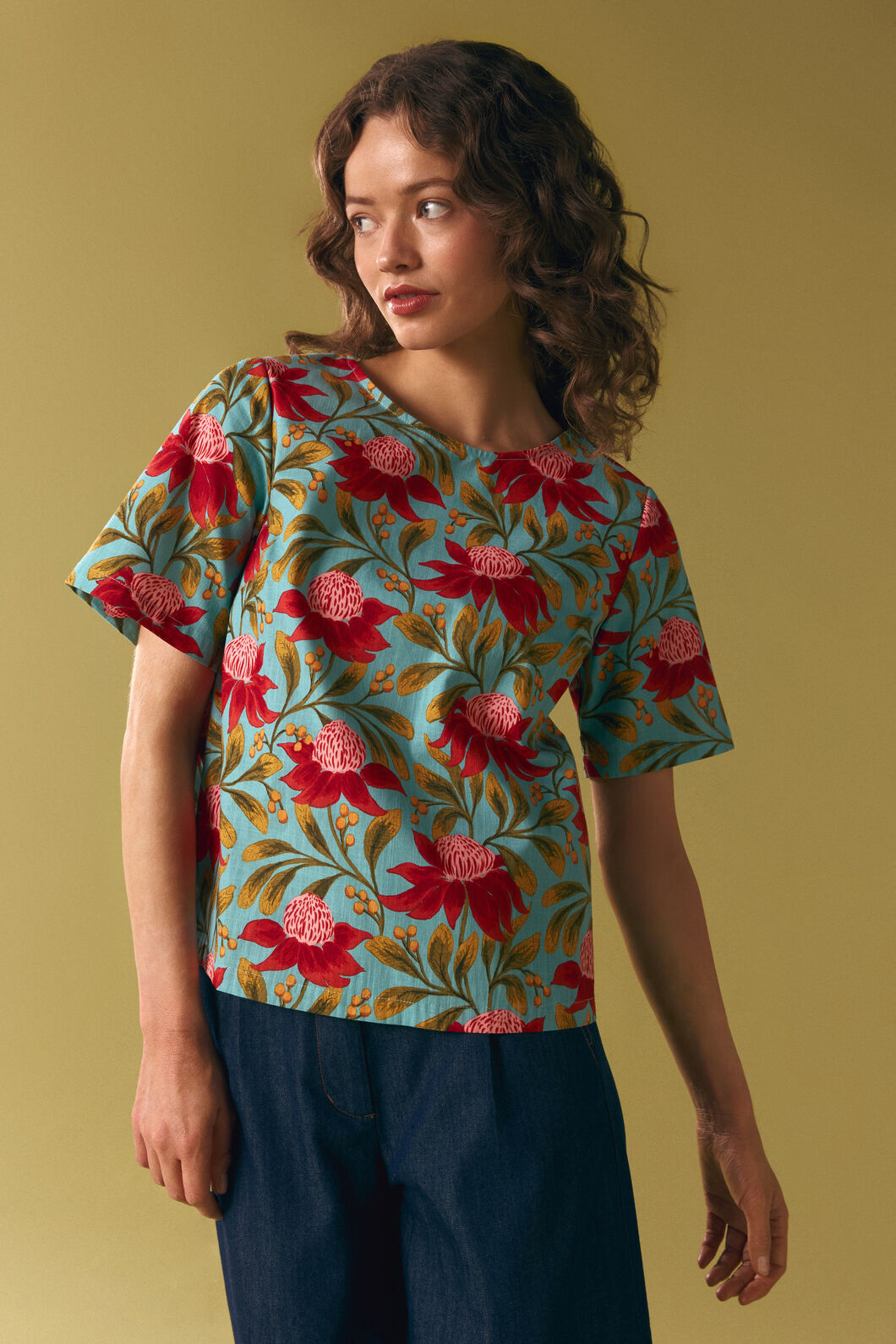 Princess Highway - Waratah Short Sleeve Top - teal