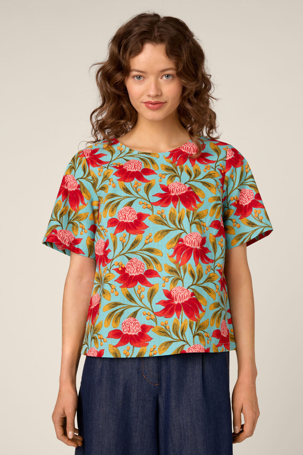 Princess Highway - Waratah Short Sleeve Top - teal