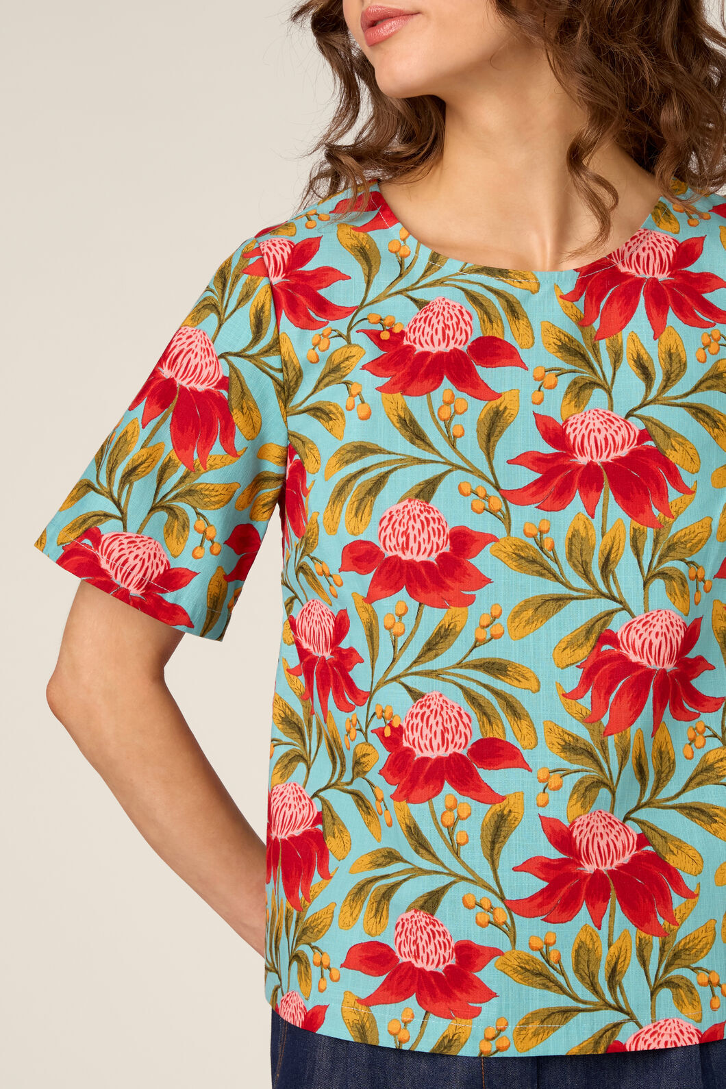 Princess Highway - Waratah Short Sleeve Top - teal