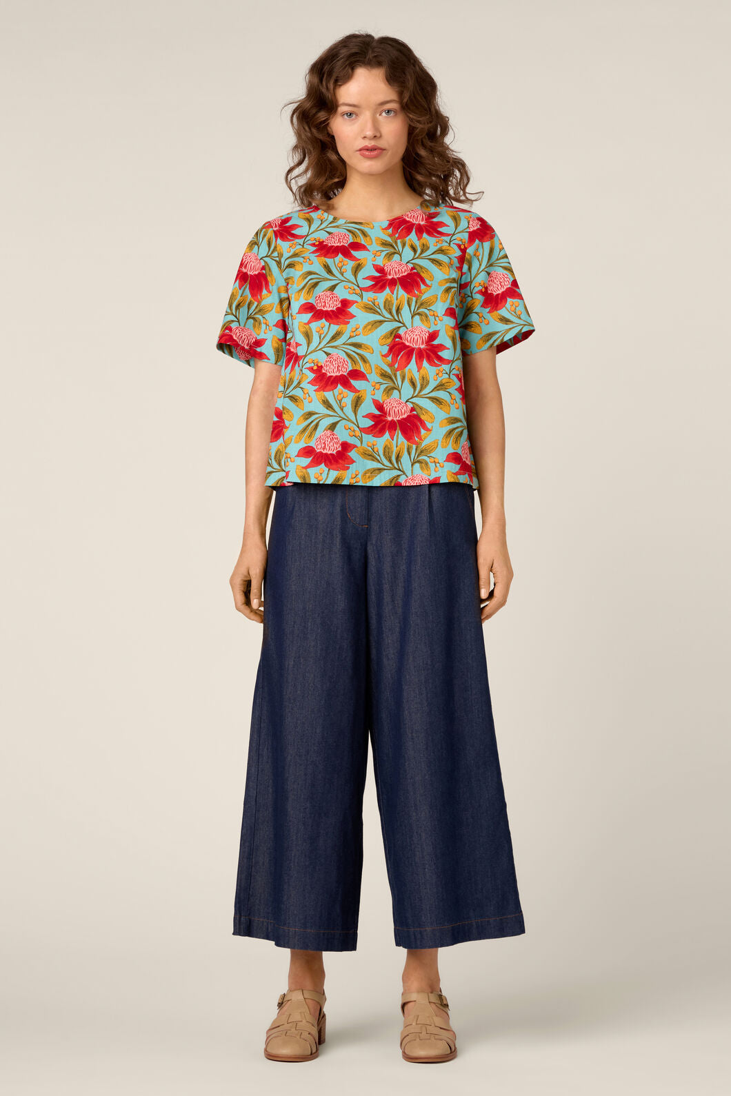 Princess Highway - Waratah Short Sleeve Top - teal