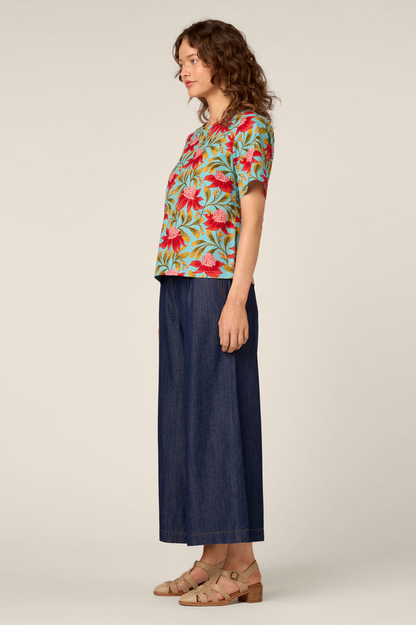 Princess Highway - Waratah Short Sleeve Top - teal