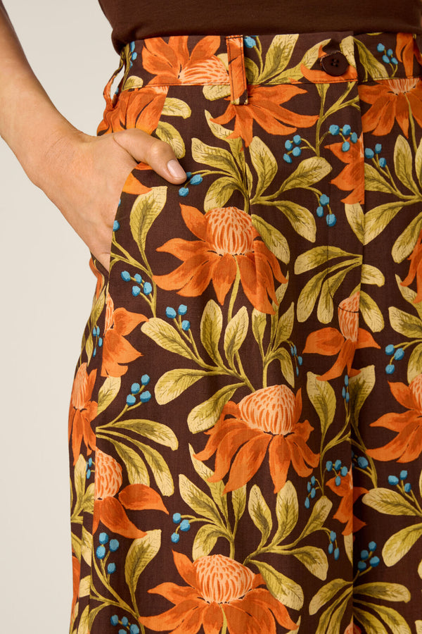 Princess Highway - Waratah Relaxed Culotte - chocolate
