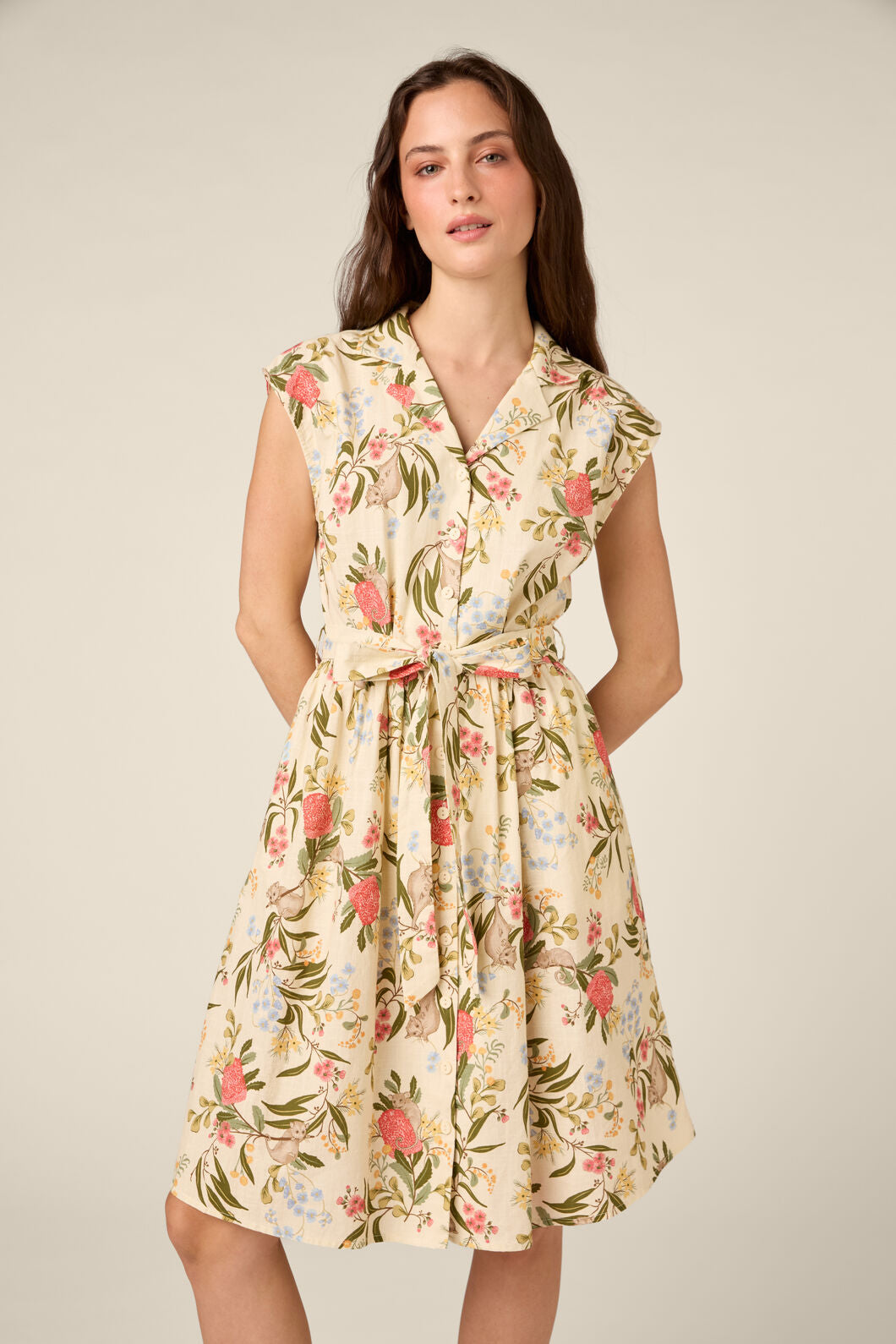 Princess Highway - Pygmy Possum Shirt Dress - cream