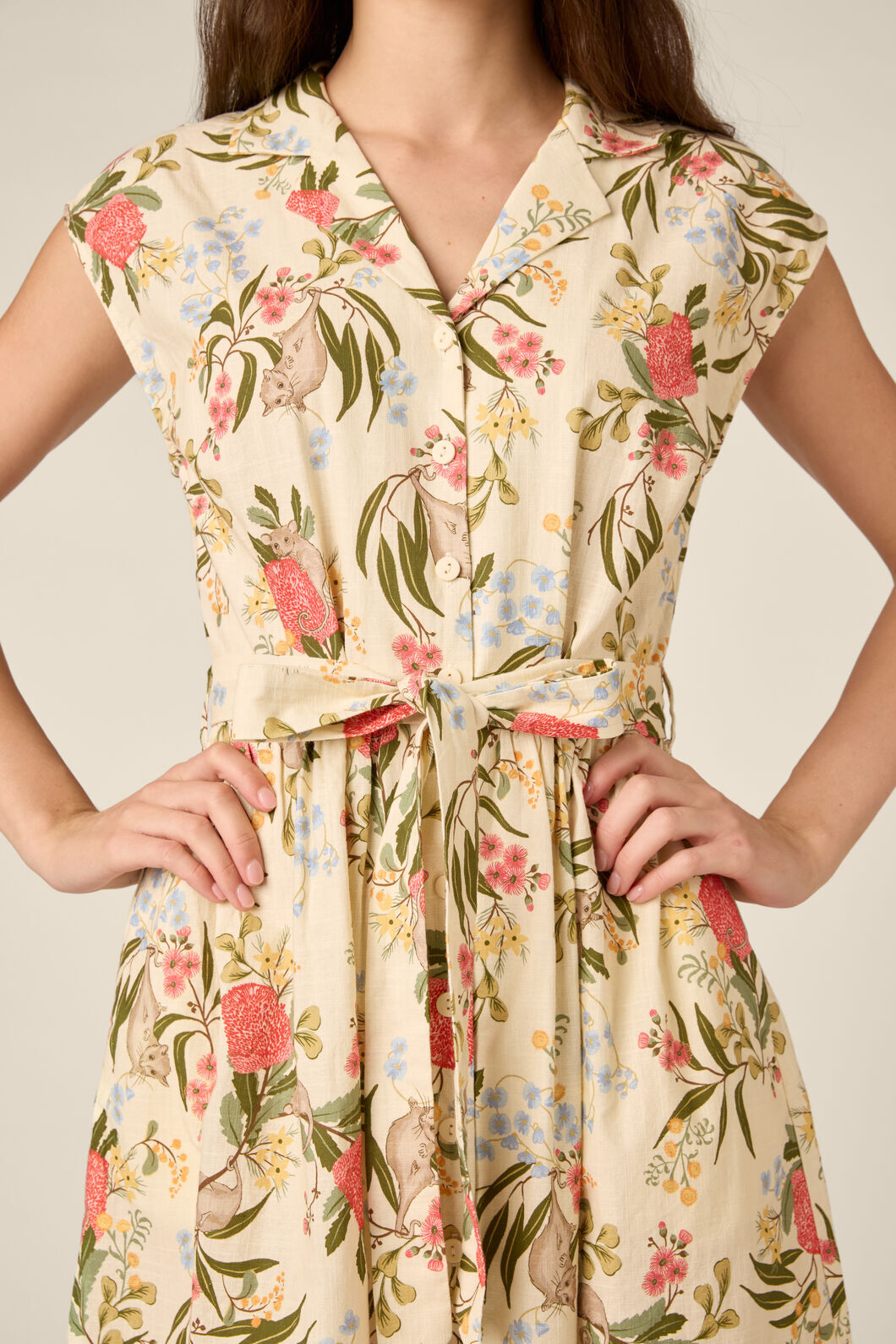 Princess Highway - Pygmy Possum Shirt Dress - cream
