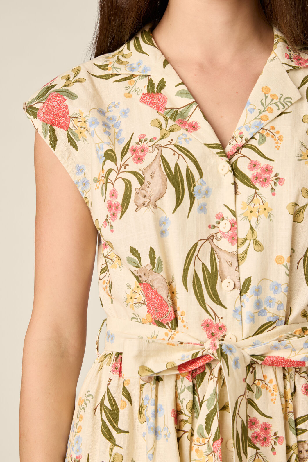 Princess Highway - Pygmy Possum Shirt Dress - cream