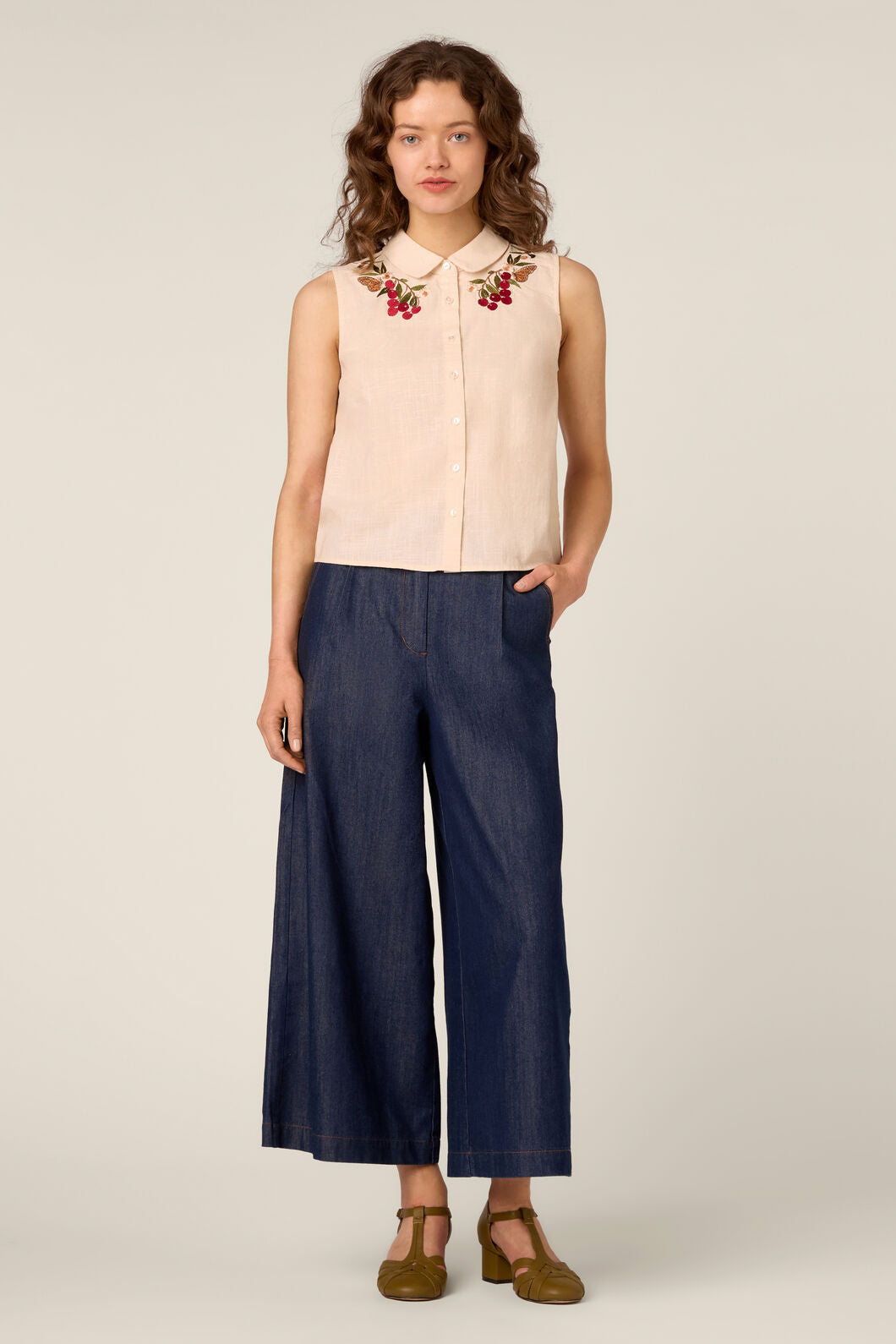 Princess Highway - Orchard Embroidered Top - cream