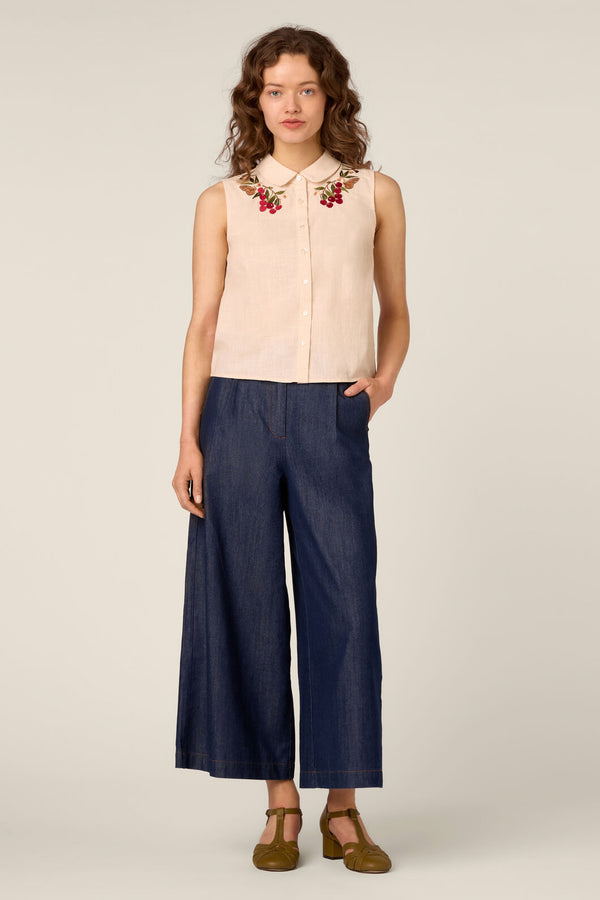 Princess Highway - Orchard Embroidered Top - cream