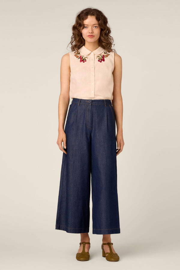 Princess Highway - Orchard Embroidered Top - cream