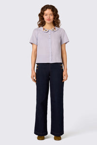 Princess Highway - Butterfly Embroidered Blouse - blue