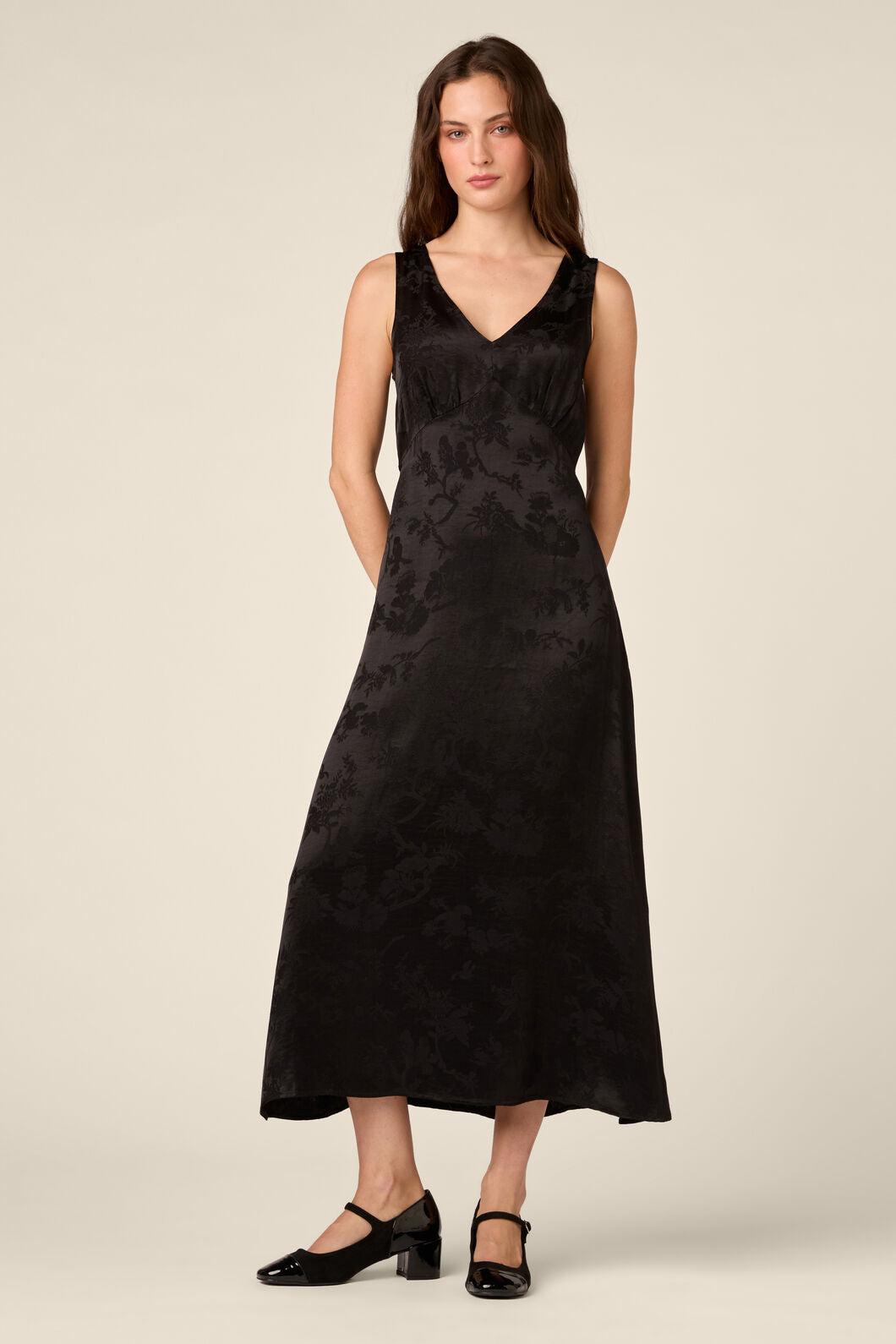Princess Highway - Nina Embossed Slip Dress - black