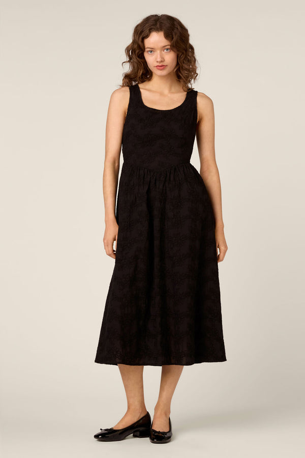 Princess Highway - Bethany Broderie Midi Dress - black