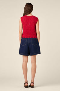 Princess Highway - Thea Lacey Knit Vest - red