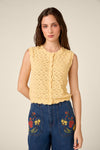 Princess Highway - Thea Lacey Knit Vest - lemon