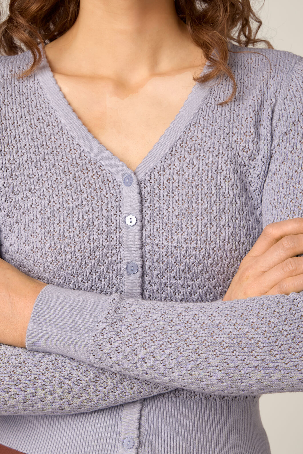 Princess Highway - Ida Lace Knit Cardigan - blue