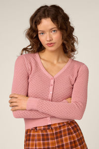 Princess Highway - Ida Lace Knit Cardigan - pink