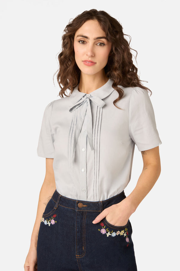 Princess Highway - Lizzy Short Sleeve Blouse - blue