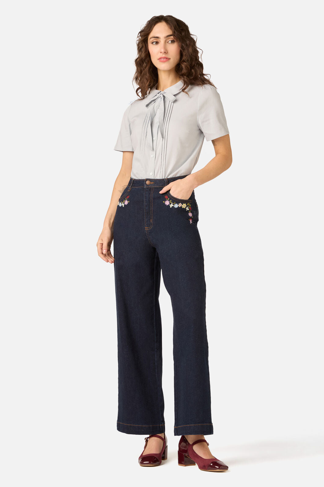 Princess Highway - Lizzy Short Sleeve Blouse - blue