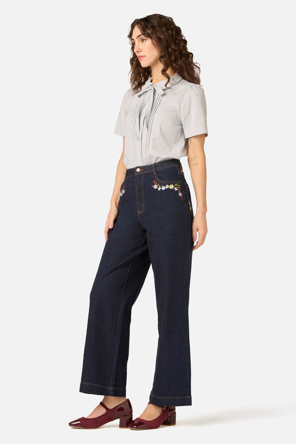 Princess Highway - Lizzy Short Sleeve Blouse - blue