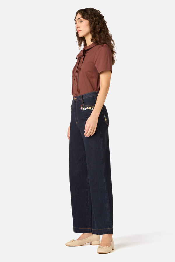 Princess Highway - Lizzy Short Sleeve Blouse - chocolate