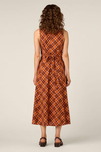Princess Highway - Edwina Check Midi Dress - chocolate