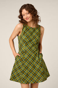 Princess Highway - Edwina Check Mini Dress - green