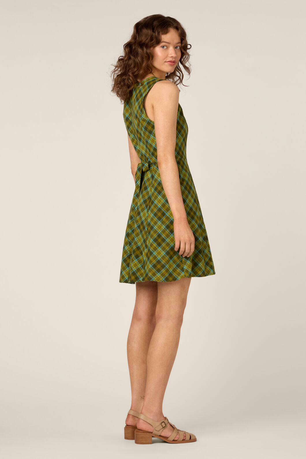 Princess Highway - Edwina Check Mini Dress - green