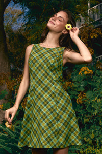 Princess Highway - Edwina Check Mini Dress - green