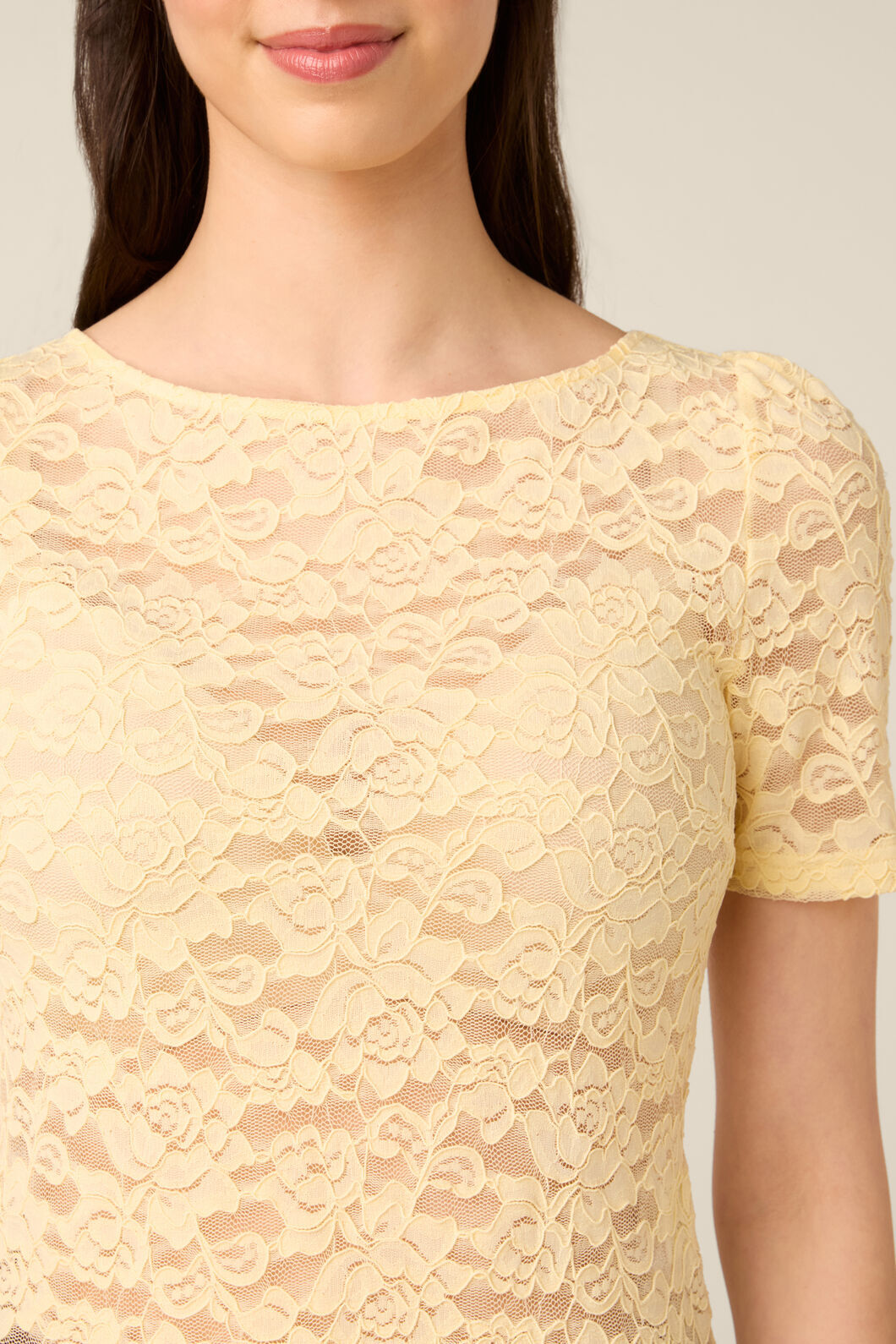 Princess Highway - Lacey Short Sleeve Tee - lemon