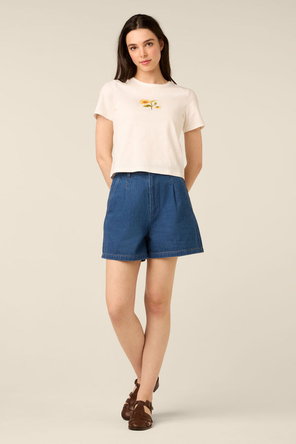 Princess Highway - Sunflower Printed Tee - off-white