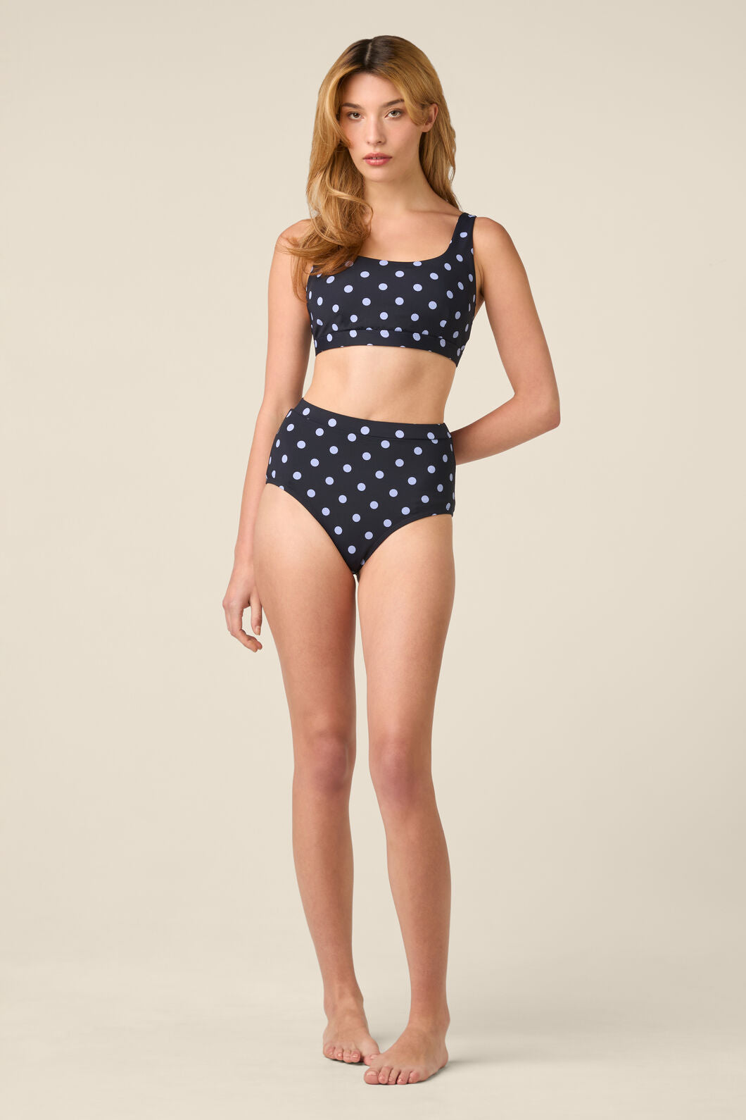 Princess Highway - Polka Dot Bikini Bottom - navy
