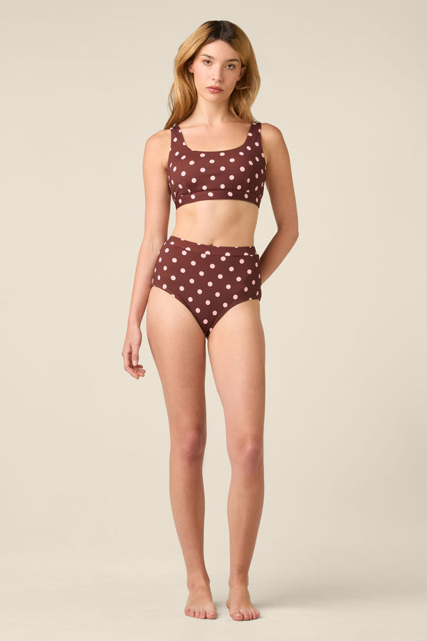 Princess Highway - Polka Dot Bikini Bottom - chocolate