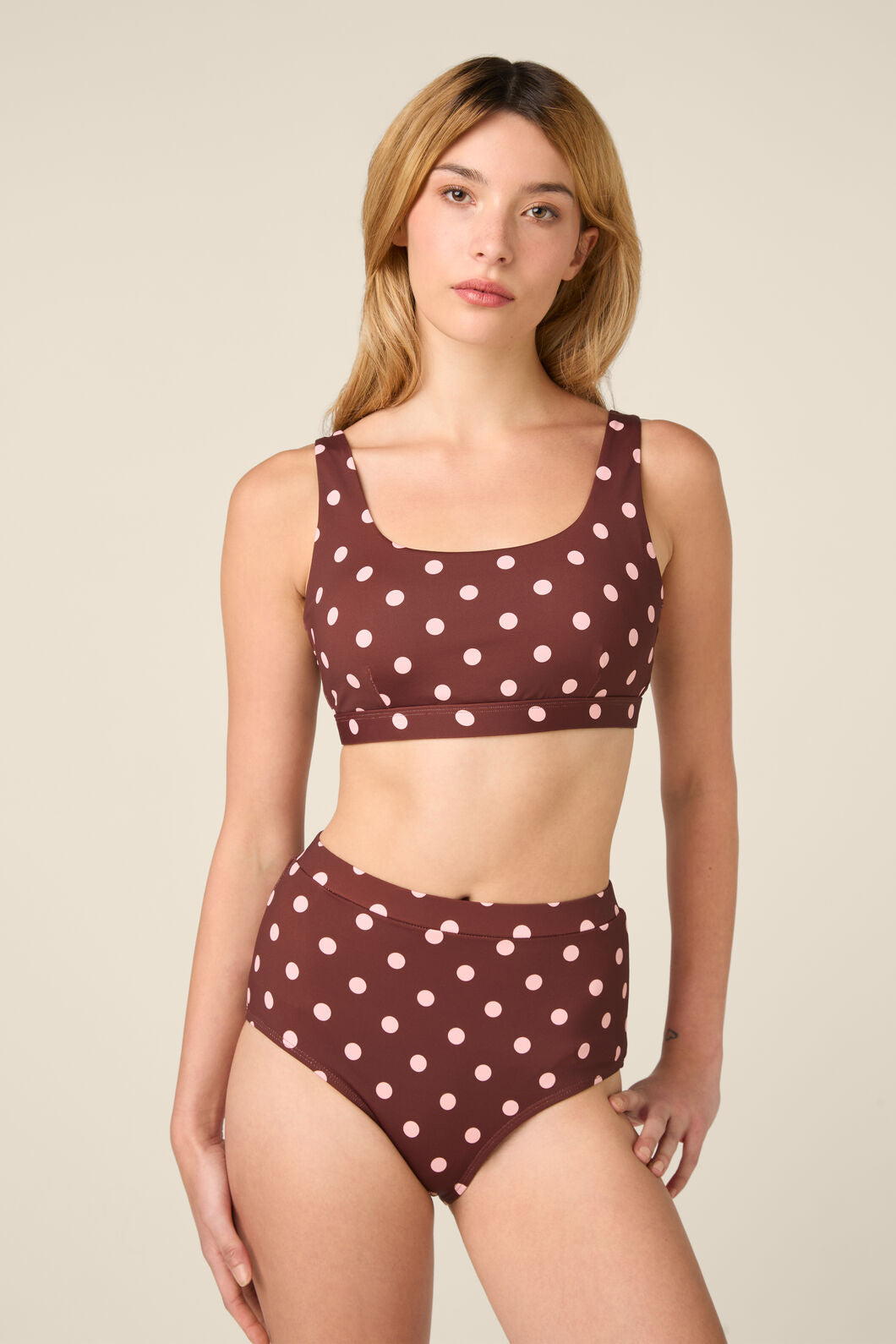 Princess Highway - Polka Dot Bikini Bottom - chocolate