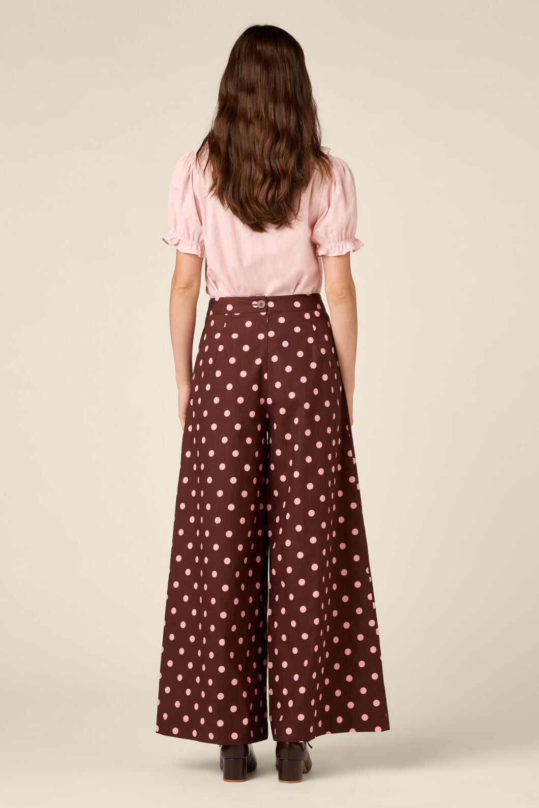 Princess Highway - Mia Polka Dot Pant - chocolate
