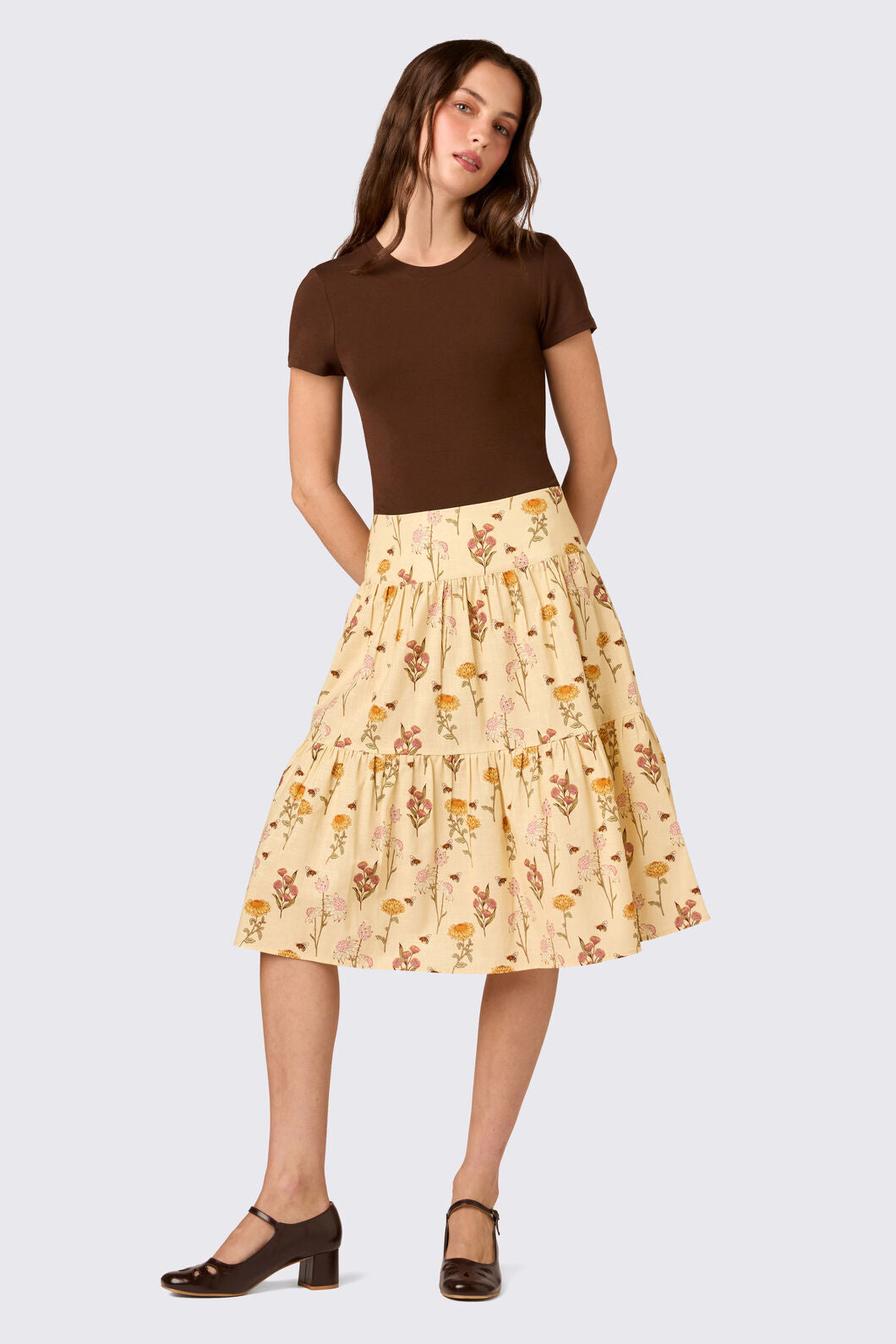 Princess Highway - Native Bee & Flora Skirt - lemon