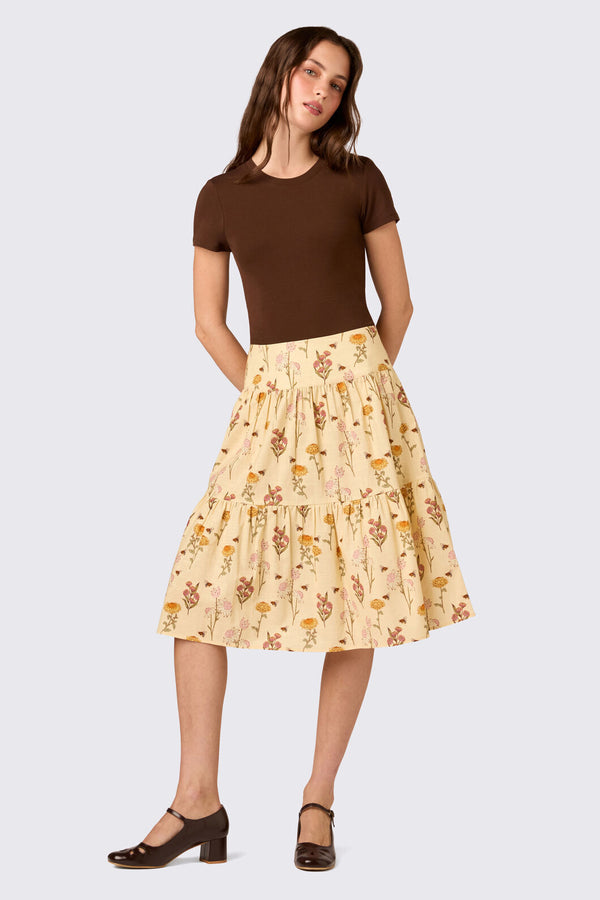 Princess Highway - Native Bee & Flora Skirt - lemon