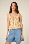 Princess Highway - Native Bee & Flora Corset Top - lemon
