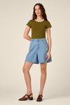 Princess Highway - Strawflower Embroidered Short - blue-denim