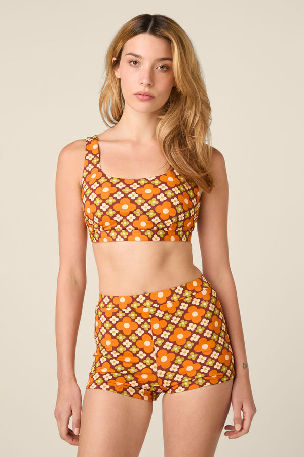 Princess Highway - Mimi Geo Bikini Top - chocolate
