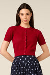 Princess Highway - Louisa Pointelle Cardigan - red