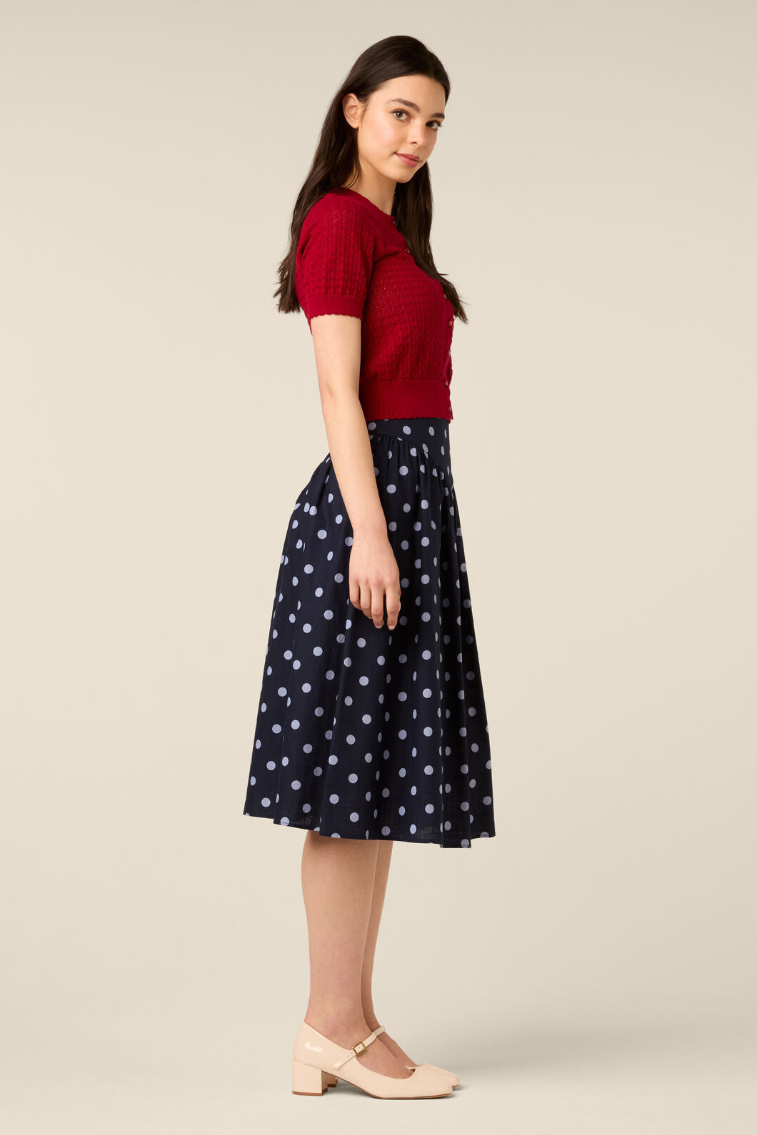Princess Highway - Louisa Pointelle Cardigan - red