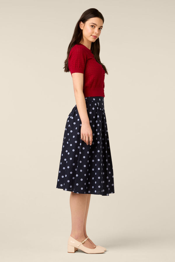 Princess Highway - Louisa Pointelle Cardigan - red