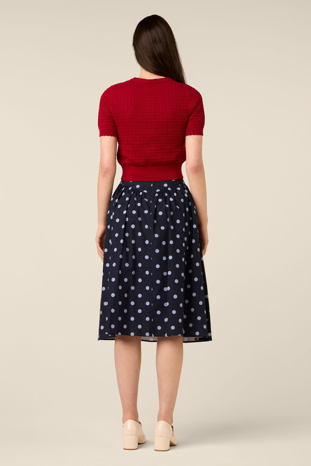 Princess Highway - Louisa Pointelle Cardigan - red