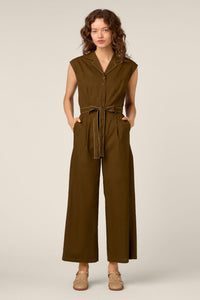 Princess Highway - Emma Contrast Stitch Jumpsuit - olive