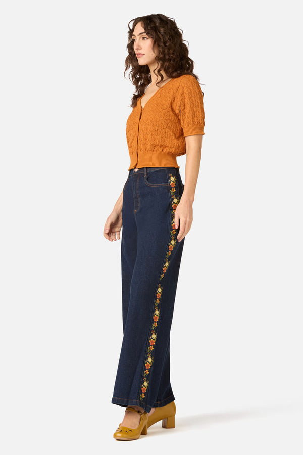 Princess Highway - Sunny Lace Knit Cardigan - gold