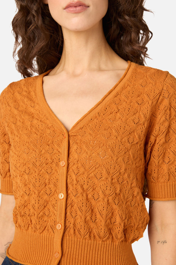 Princess Highway - Sunny Lace Knit Cardigan - gold