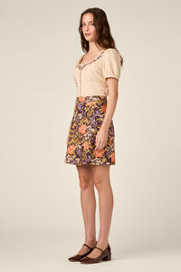 Princess Highway - Adelaide Floral Mini Skirt - plum