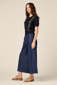 Princess Highway - Chloe Embroidered Cardigan - navy