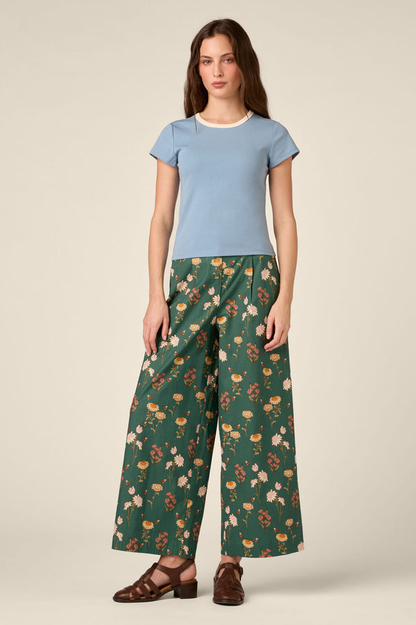 Princess Highway - Jodie Contrast Bind Ringer Tee - blue
